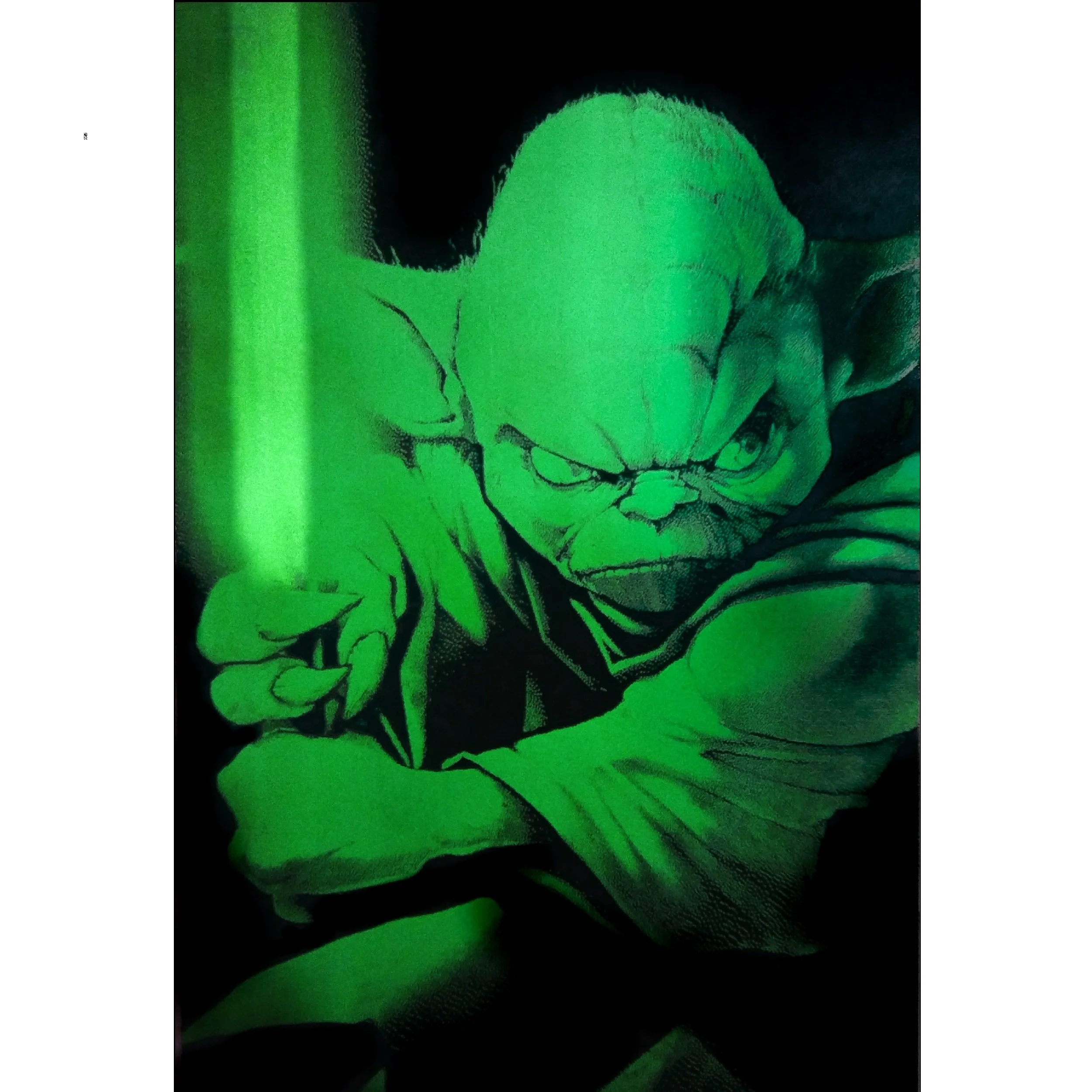 Yoda Lightsaber Metal Painting — Art of Steel